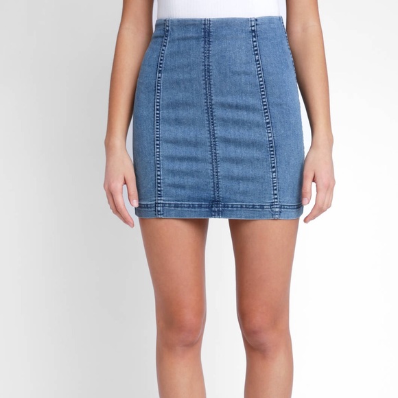 Free People Dresses & Skirts - FINAL PRICE: Free People Jean Skirt